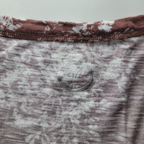 Maurices 24/7 Activewear Tank Sleeveless Shirt Brown Floral Womens Large - Picture 6 of 7